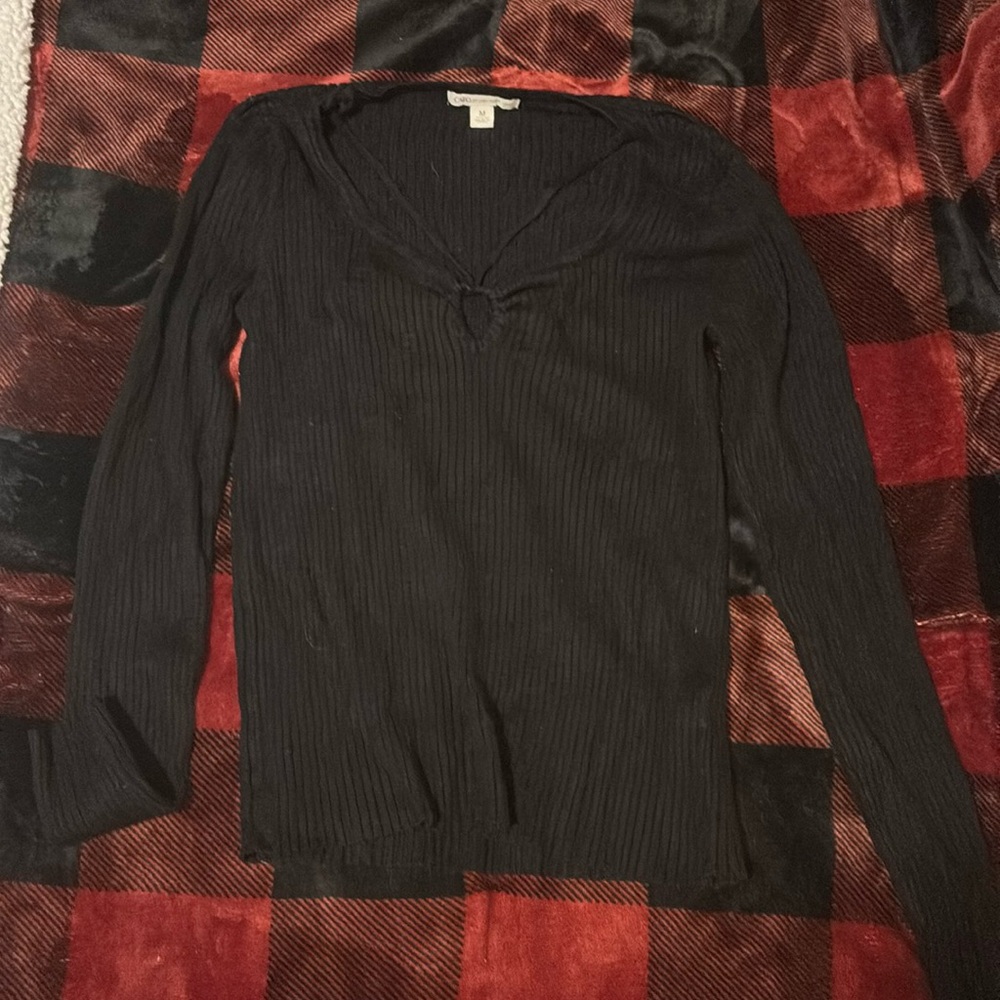 Black knit long sleeve